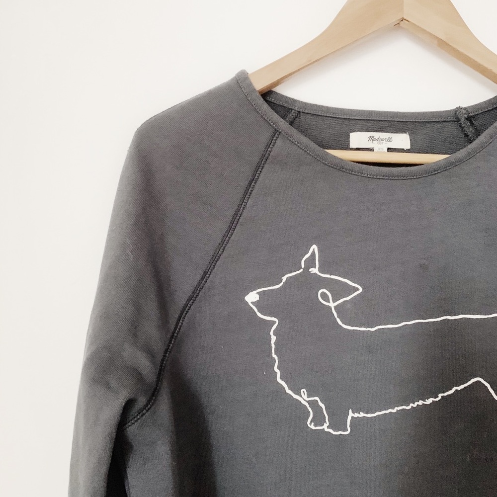 Madewell Corgi Sweatshirt in Gray
